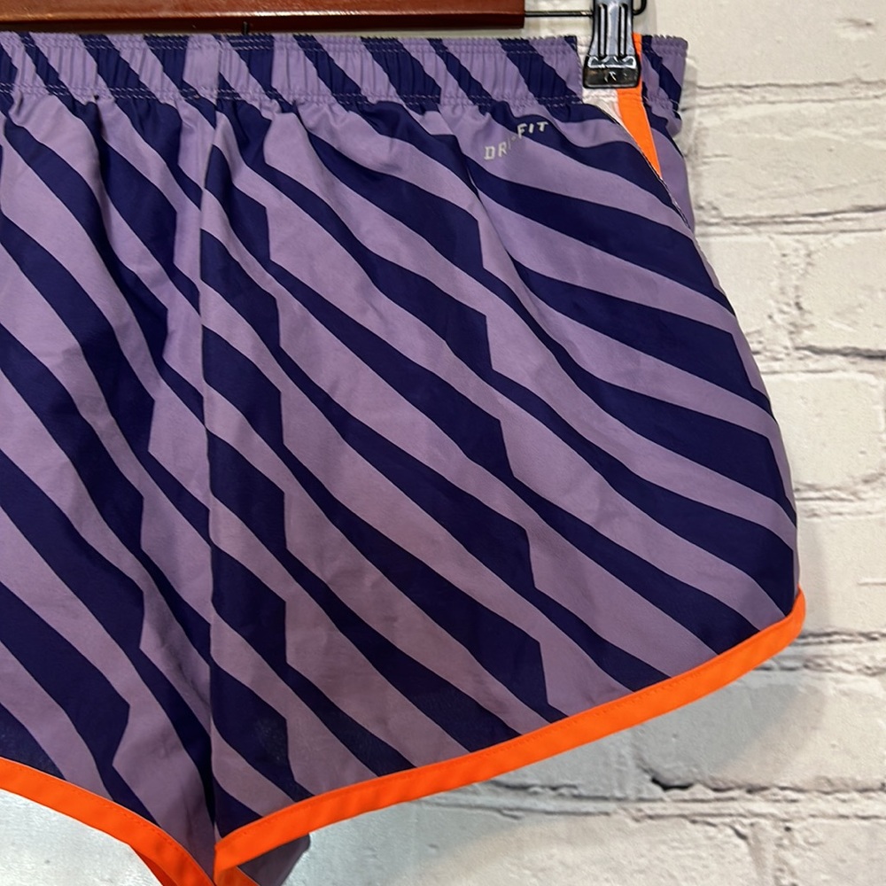 Nike Dri-Fit Athletic Purple Orange Running Shorts Size Large - Picture 8 of 8